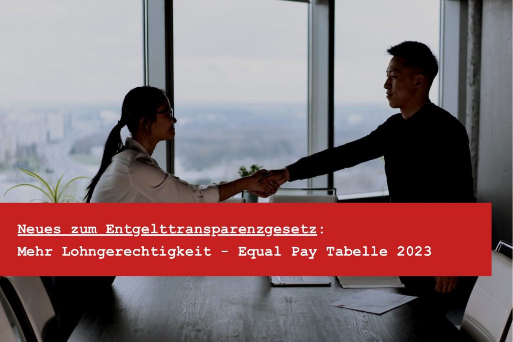 Equal Pay Tabelle - Entgelttransparenzgesetz 2023 Bundesarbeitsgericht