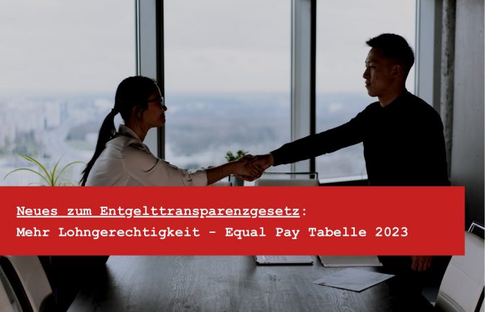 Equal Pay Tabelle - Entgelttransparenzgesetz 2023 Bundesarbeitsgericht