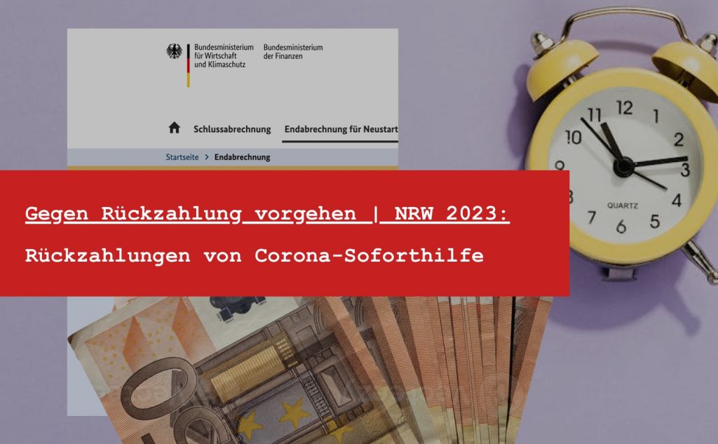 Rückzahlung Soforthilfe - Soforthilfe zurückzahlen NRW Bußgeld