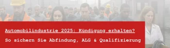 Massiver Stellenabbau in Deutschland - Automobilindustriekrise 2025