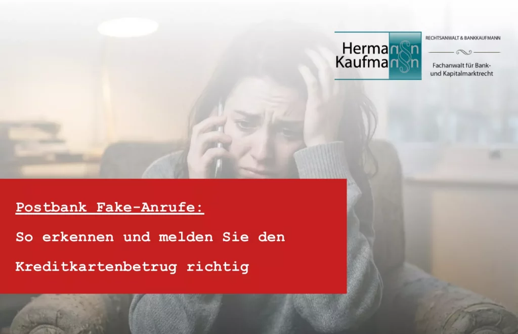 Postbank Betrug Melden - Kreditkartenbetrug und Fake Anrufe von der Postbank - Rechtsanwalt Kaufmann